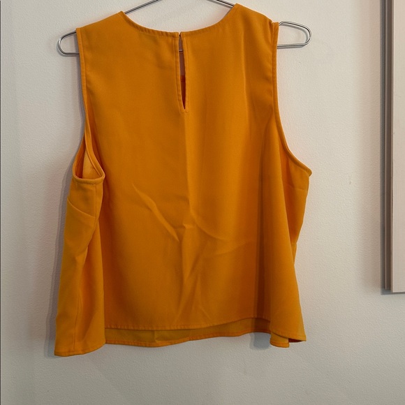 Express Vibrant Orange Sleeveless Blouse - Picture 3 of 3